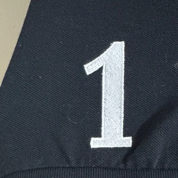 Polo by Ralph Lauren Men's Black White Polo Shirt Big Pony Crest size L Preppy - Picture 6 of 11